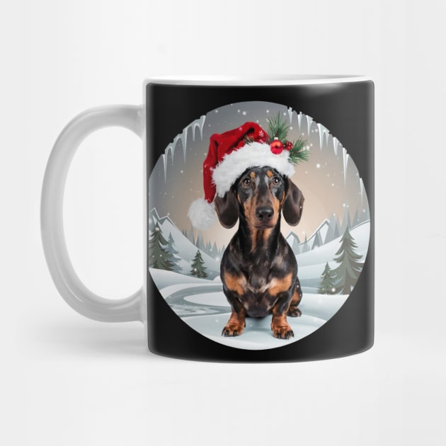Christmas dachshund by Jo Palmer